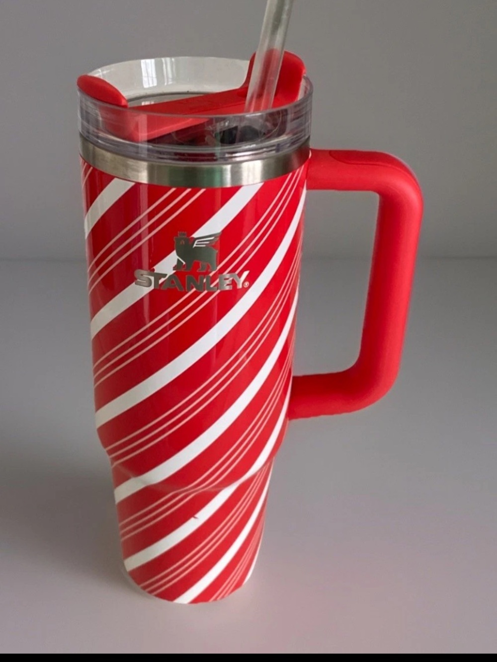 Stanley 2025 Target Candy Cane Twist Tumbler